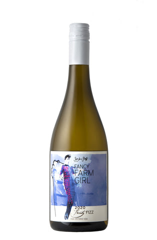 a bottle of Fancy Farm Girl Frosty Fizz sparkling wine