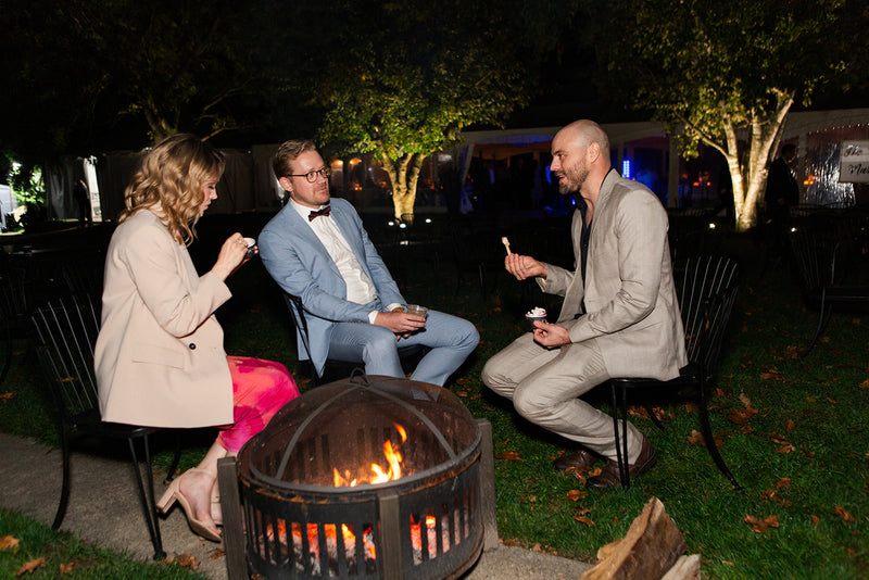 Optional Fire Pits available for rent for your wedding reception