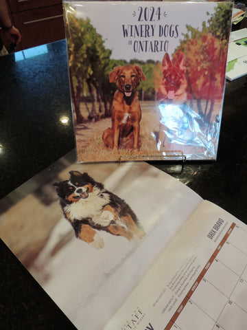 2024 Winery Dogs of Ontario Calendar $24.95+hst