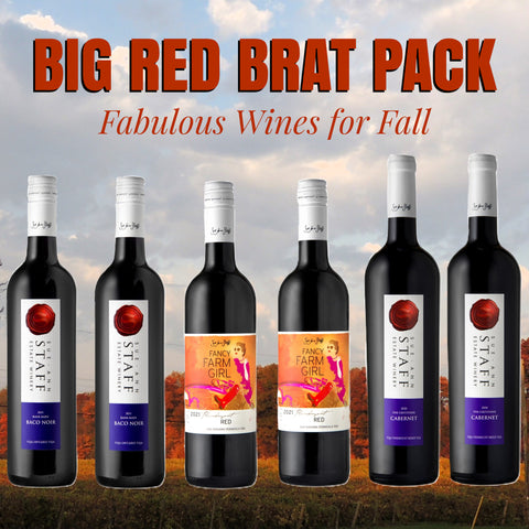 Big Red Brat Pack six-bottle red wine collection from Sue-Ann Staff Estate Winery