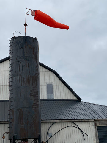 The farm's windsock, namesake for The Windsock Cabernet Sauvignon Rosé